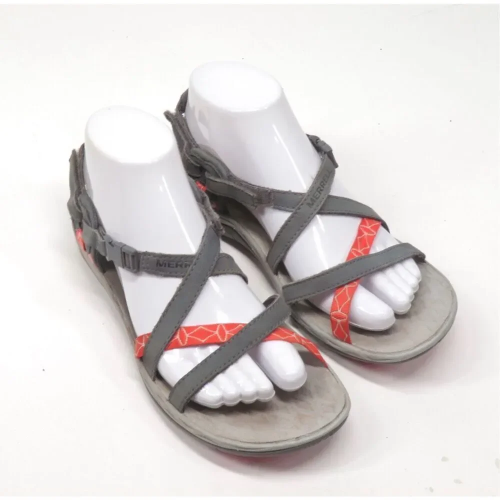 Merrell Siren Cardia Q Form 2 Hiking Active Strappy Sandals Gray Women 8.5 - Picture 1 of 7